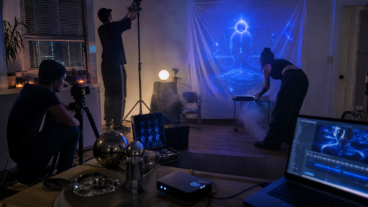 Cobalt DSIV room visual for music video treatment planning