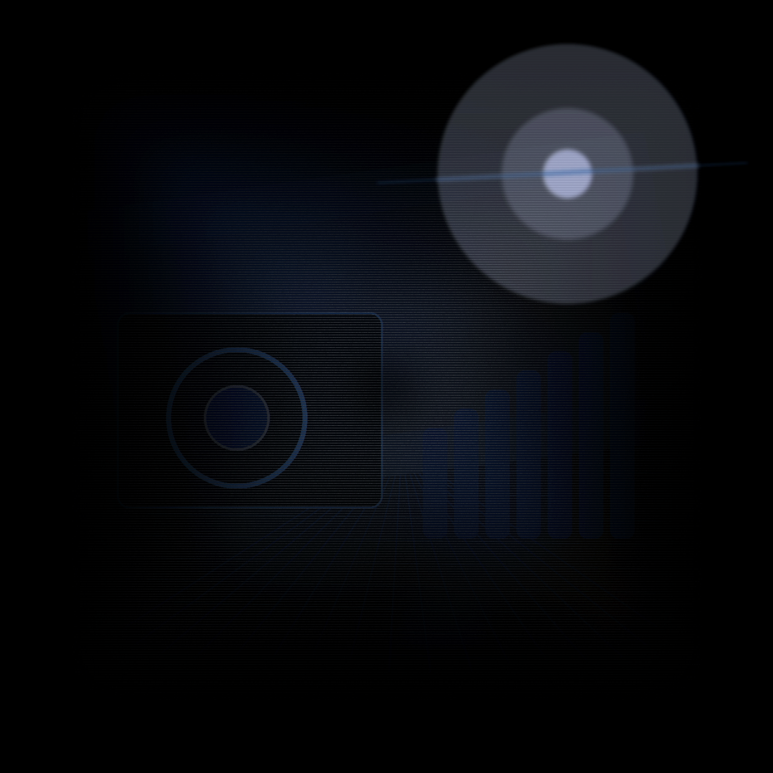 DSIV projector room visual for music video worlds